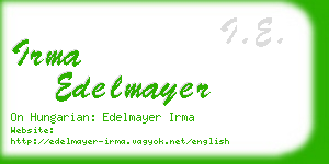 irma edelmayer business card